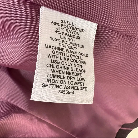 Liz Claiborne Kate Women’s Sz 6 Purple Floral Blazer Jacket Classic Fit NWT $79 - Picture 7 of 11